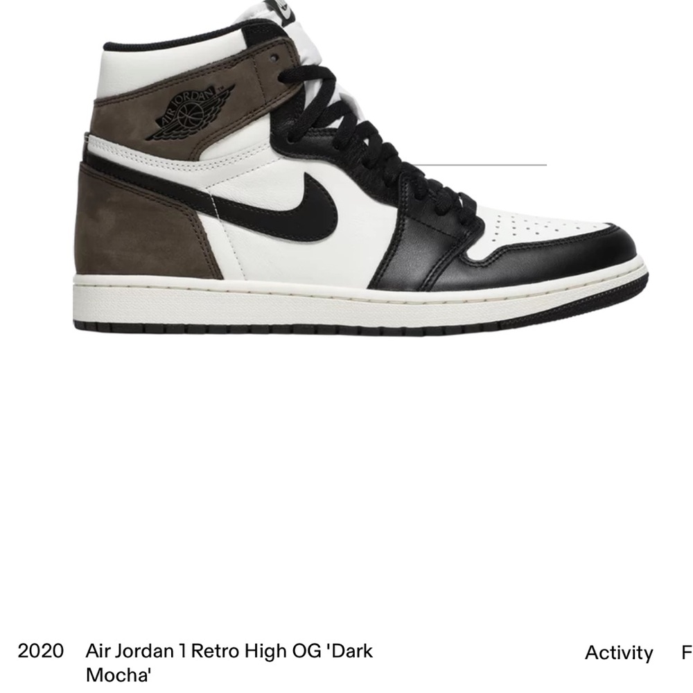 2020 Air Jordan 1 Retro High OG Dark Mocha Mens UK 6 - Womens 8.5 US